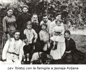 Tolstoj con la famiglia a jasnaja Poljana