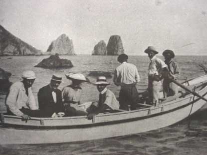 Gorkij in barca nelle acque di Capri
