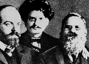 Parvus con Lev Trockij e Leon Deutsch, 1906